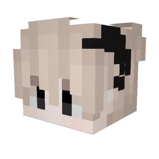 Ettalk Minecraft avatar head, 3D render