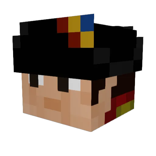 Ette_08 Minecraft avatar head, 3D render
