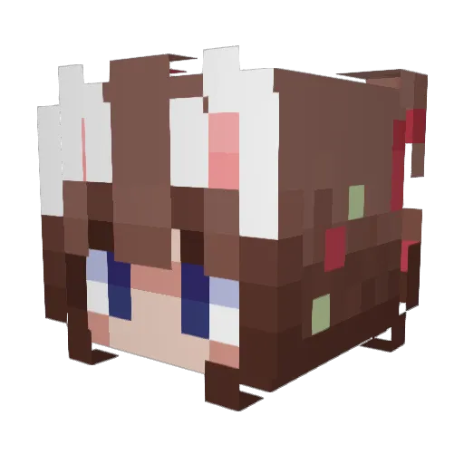 Ettze Minecraft avatar head, 3D render