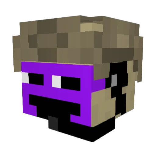 Etuv2 Minecraft avatar head, 3D render