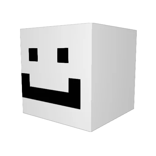 Etwal Minecraft avatar head, 3D render