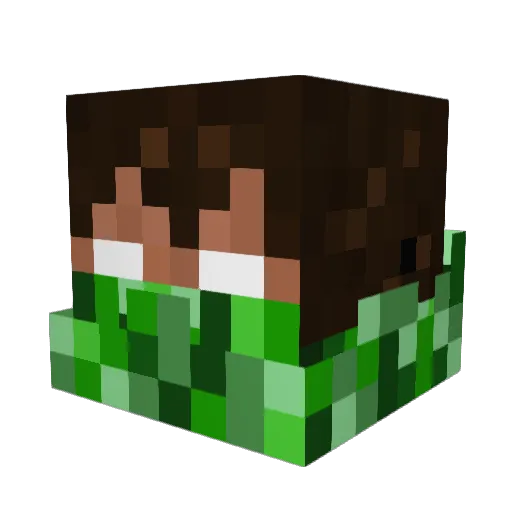 Etxeot Minecraft avatar head, 3D render