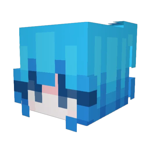 Etyle Minecraft avatar head, 3D render