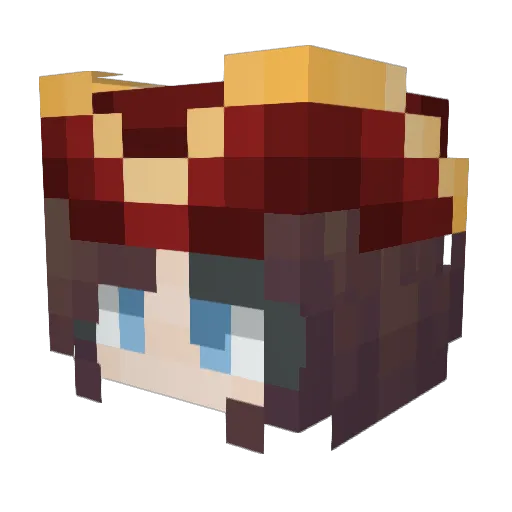Etzerlume Minecraft avatar head, 3D render
