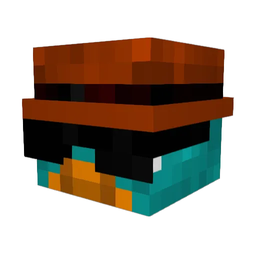 EuTeCombo Minecraft avatar head, 3D render