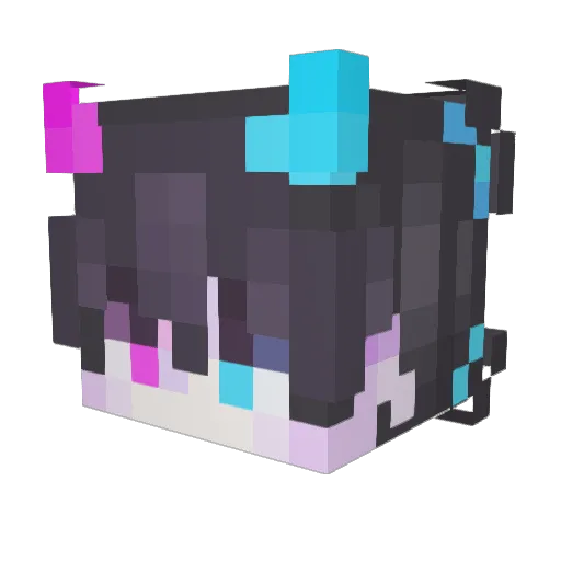 Eucar Minecraft avatar head, 3D render