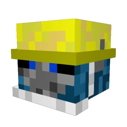 EuclidApocalypse Minecraft avatar head, 3D render