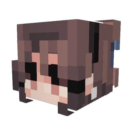 Euclisa Minecraft avatar head, 3D render