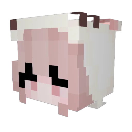 Eufrosyne Minecraft avatar head, 3D render