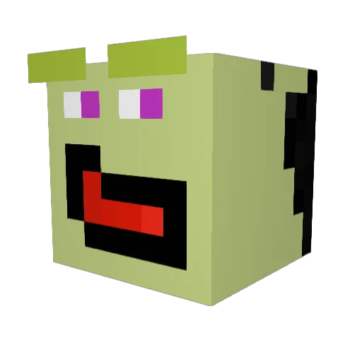 EugeneCoxix Minecraft avatar head, 3D render