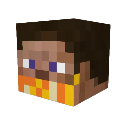 Eugene_Goat Minecraft avatar head, 3D render