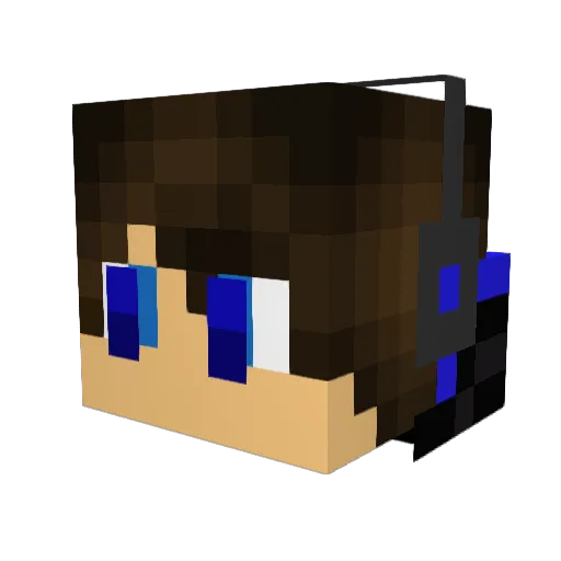 Eugnat Minecraft avatar head, 3D render