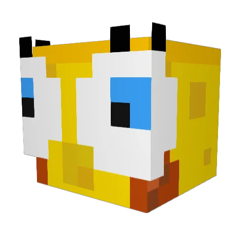 Euij1nB Minecraft avatar head, 3D render