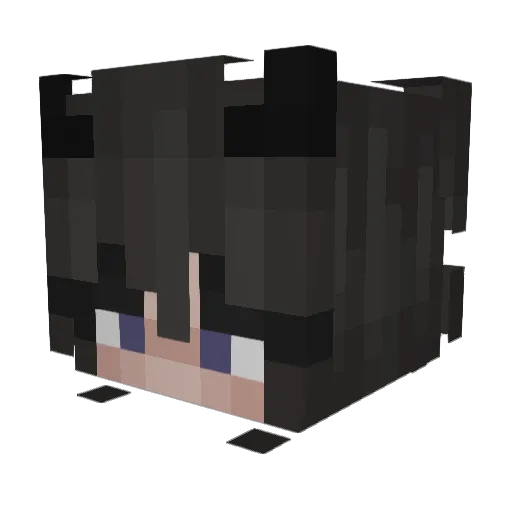 Eulana Minecraft avatar head, 3D render