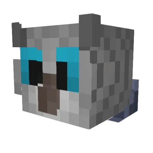 Eulee Minecraft avatar head, 3D render
