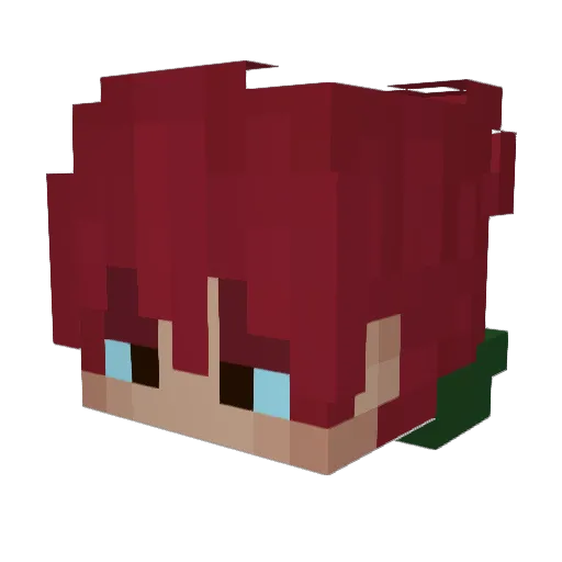 EulenTV Minecraft avatar head, 3D render