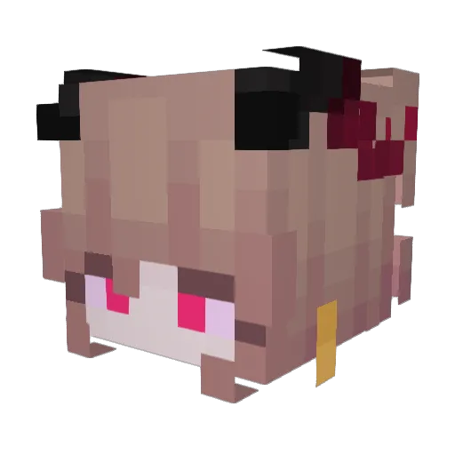 Eulyth Minecraft avatar head, 3D render