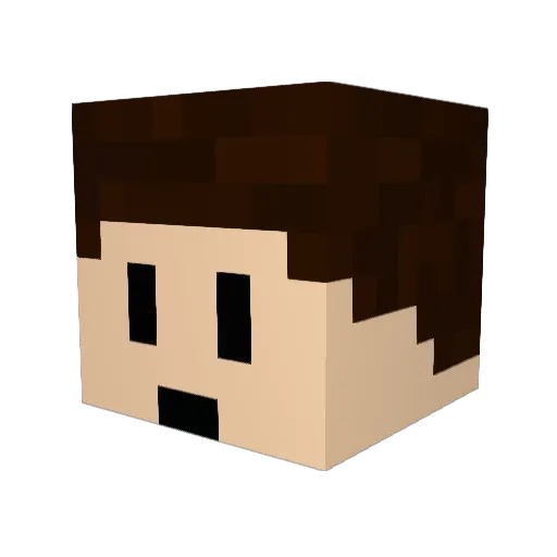 Eumel08 Minecraft avatar head, 3D render