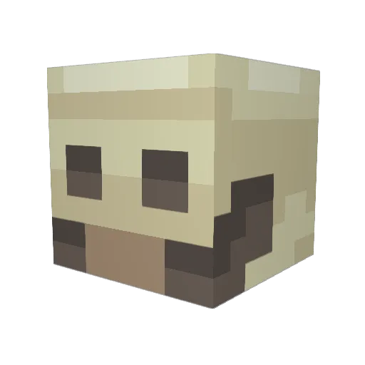 Eumel_ Minecraft avatar head, 3D render