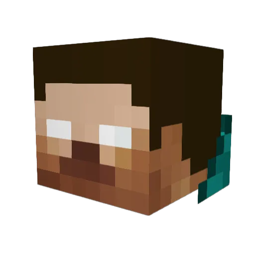 Eumesmot Minecraft avatar head, 3D render