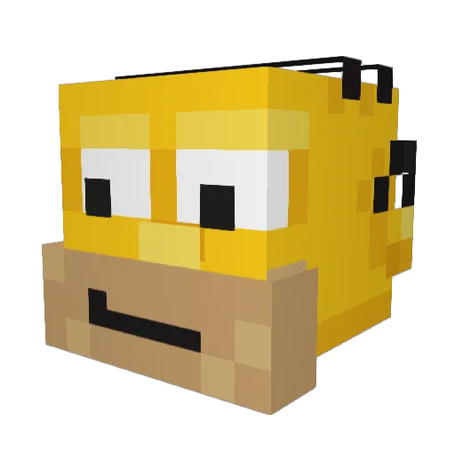 Eumez Minecraft avatar head, 3D render
