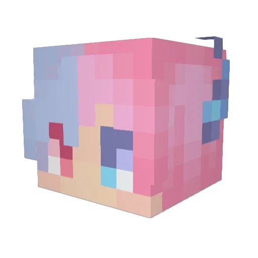 EunHaLin Minecraft avatar head, 3D render