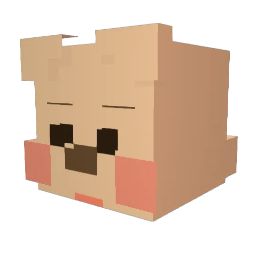 Eun_Yo Minecraft avatar head, 3D render