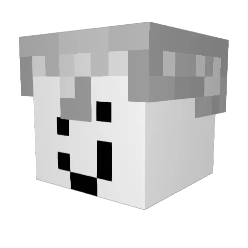 Eunach Minecraft avatar head, 3D render