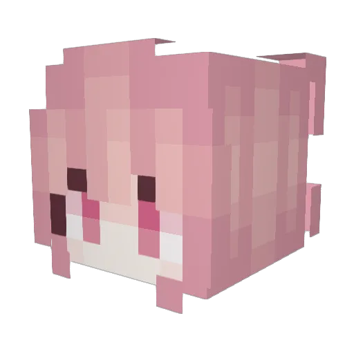 Euneongyi Minecraft avatar head, 3D render