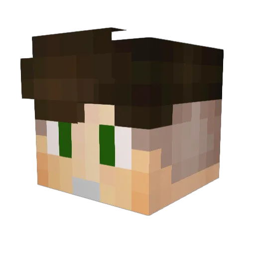 Euneos Minecraft avatar head, 3D render