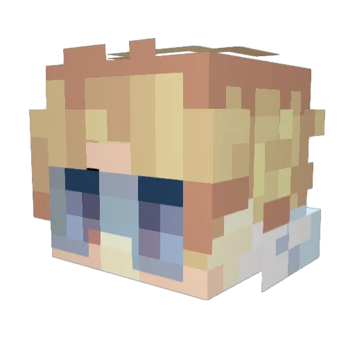 Euniqxe Minecraft avatar head, 3D render
