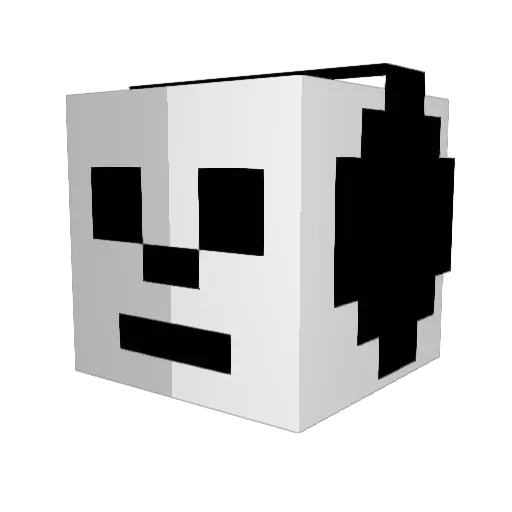 Eunlyu Minecraft avatar head, 3D render