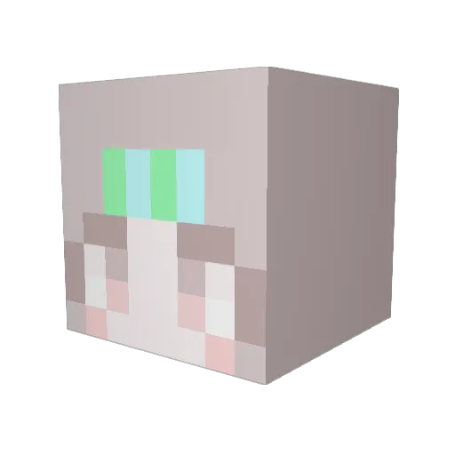 Eunmi2009 Minecraft avatar head, 3D render