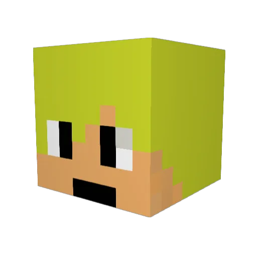 EunoMSV Minecraft avatar head, 3D render