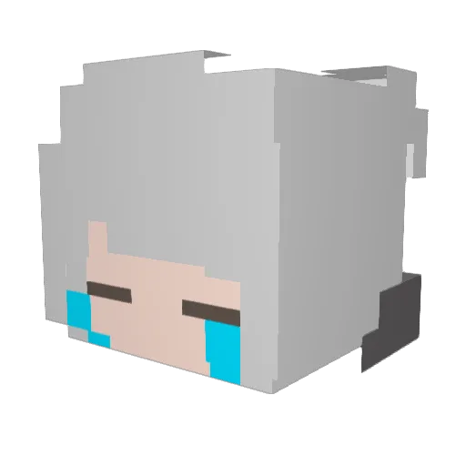 Eunri Minecraft avatar head, 3D render