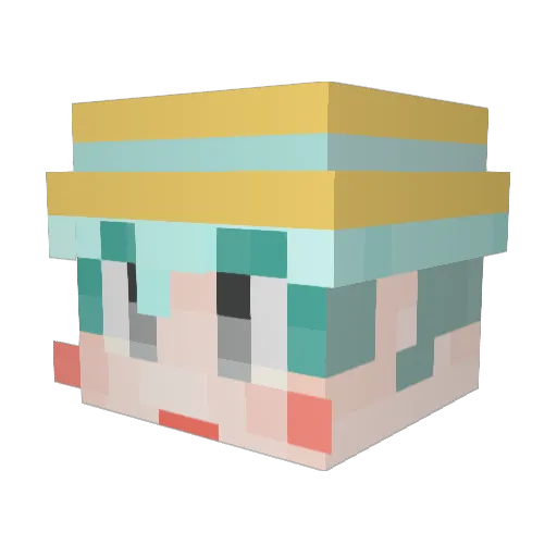 Eunwoo1640 Minecraft avatar head, 3D render