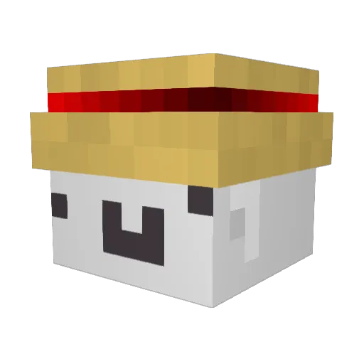 Eunzzaroni Minecraft avatar head, 3D render