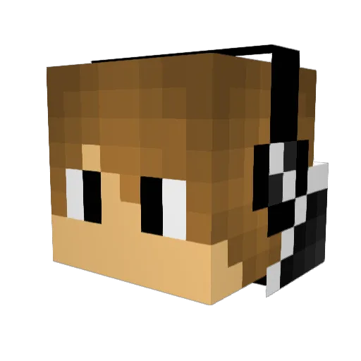 Euodas Minecraft avatar head, 3D render