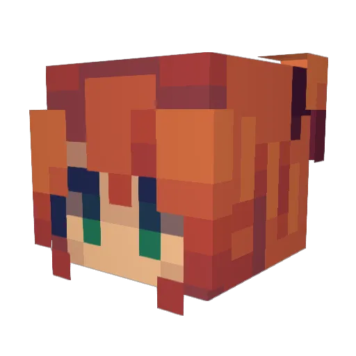 Euphemee Minecraft avatar head, 3D render