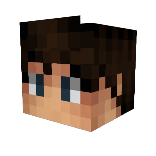 EuphieA Minecraft avatar head, 3D render