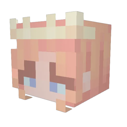 EuphoriaLys Minecraft avatar head, 3D render