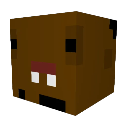 Euqis Minecraft avatar head, 3D render