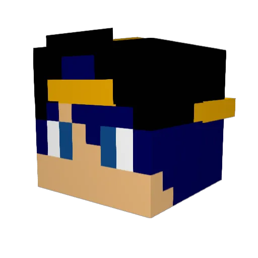 EuroPvnqer Minecraft avatar head, 3D render