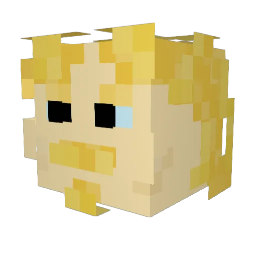 Euro_Noob Minecraft avatar head, 3D render