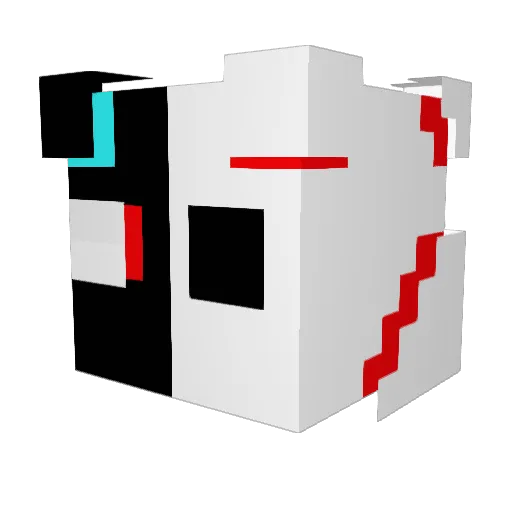 Eurocraft Minecraft avatar head, 3D render