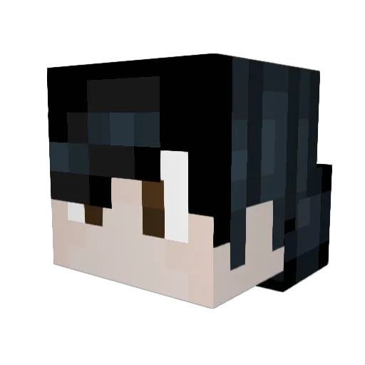 Eurusss Minecraft avatar head, 3D render