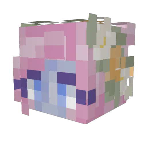 Eurydere Minecraft avatar head, 3D render