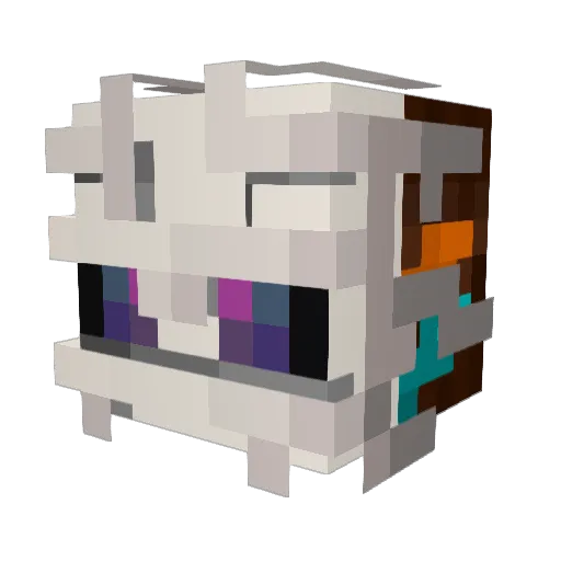 EurythmicAccord Minecraft avatar head, 3D render