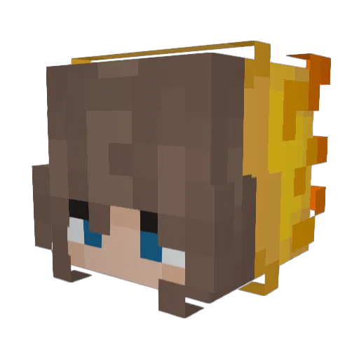 Eusimeusi Minecraft avatar head, 3D render