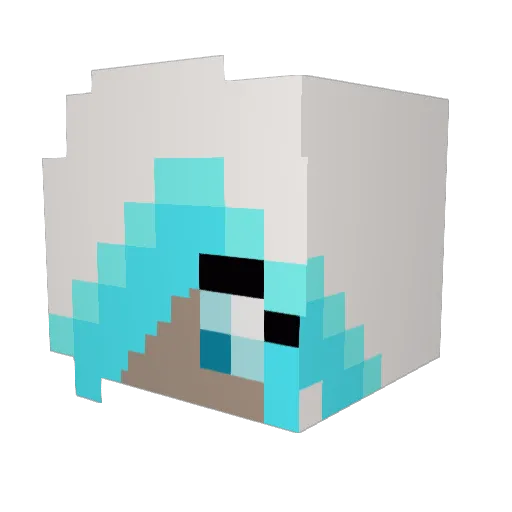 Euskara Minecraft avatar head, 3D render